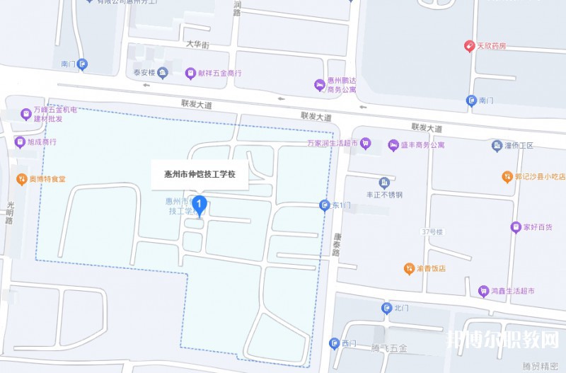 惠州市仲愷技工學(xué)校地址，乘車路線