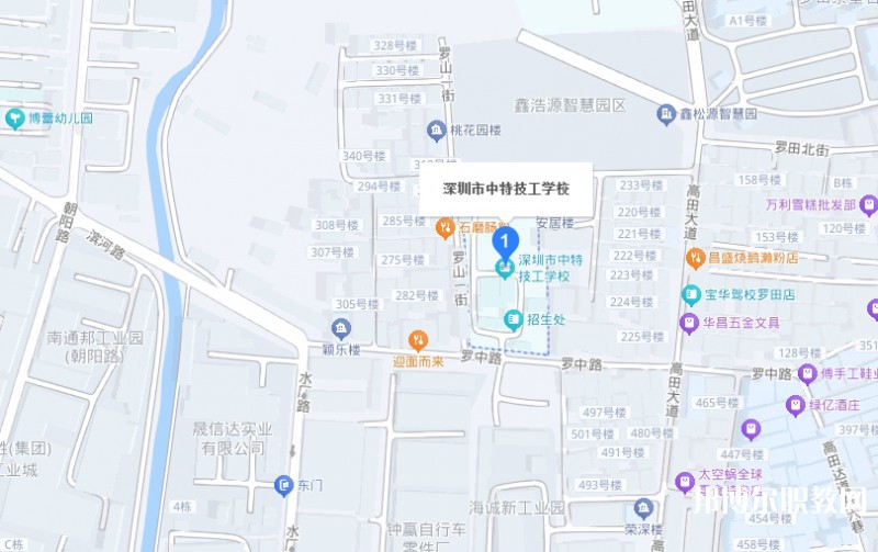 深圳市中特技工學校地址，乘車路線