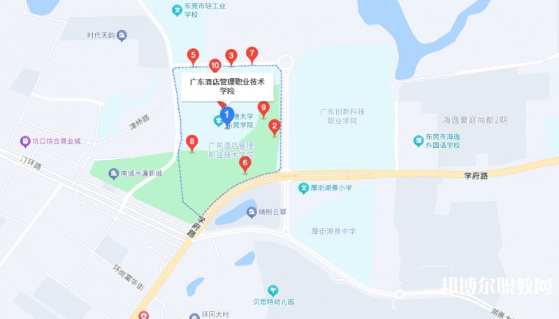 廣東酒店管理職業(yè)技術(shù)學(xué)院中職部地址，乘車路線
